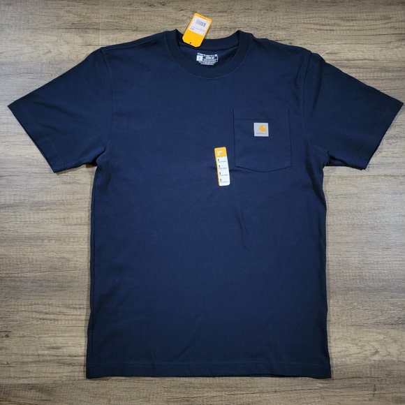 Carhartt Other - Carhartt Mens Loose Fit Heavyweight Short Sleeve Navy T-Shirt Sz S Pocket k87